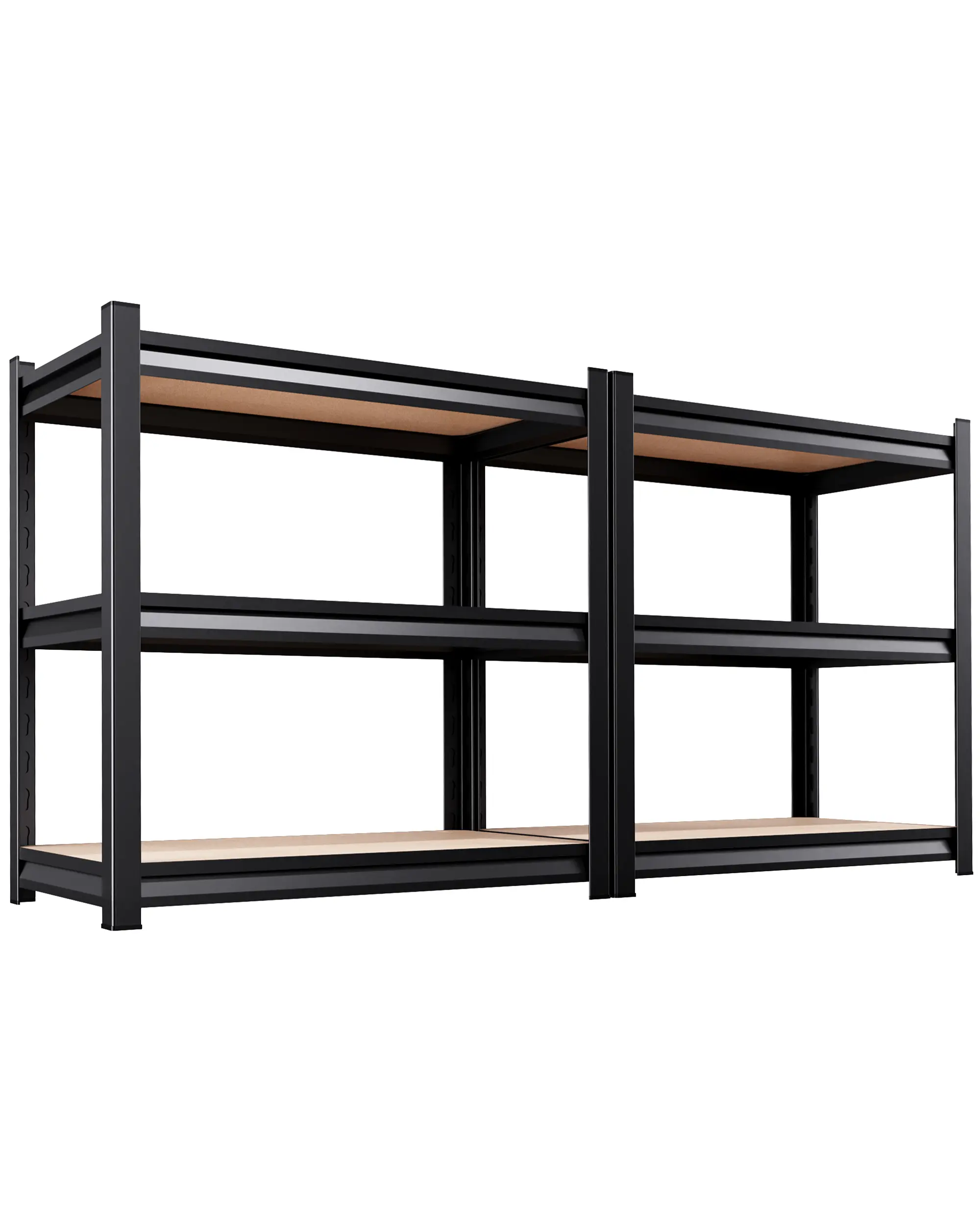MDF Metal Shelving Unit, 33.5-inch Heavy-Duty 3-Tier Storage Rack, Adjustable Metal Shelving, Practical Tool Organizer for Garage Organization, Suitable for Basement, Storage Room, Kitchen, Warehouse, Supermarket, DX15.7" Wide x 35.7" High