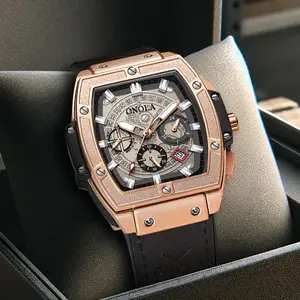 New Multifunctional Men's Quartz Watches Fashion Barrel-shaped Luminous Waterproof Watch  Trendy MatchingWatch As Gift for Men with Box