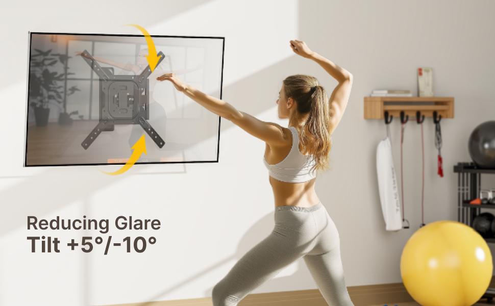 monTEK Adjustable Full Motion TV Wall Mount - 13-120 in Flat & Curved TVs, Living Room Modern Articulated Arm Bracket, Max VESA 900x600mm, 265 lbs Max Load, Easy Install, Swivel-Tilt