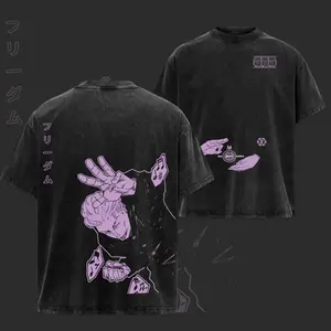 Hakari Kinji - Jujutsu Kaisen Double Printed Oversize Washed Tee - Hoodie, Graphic Top Cotton Gift T-Shirt For Comic Anime, Summer Outfits, Gift For Anime Lover, Gift For Him Her