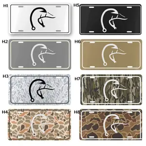 Drake Waterfowl Duck Head Camouflage License Plate, Hunting Vanity Front Tag Auto Decor, Gift for Him, Gift for Her, 12x6 Inch Durable Metal