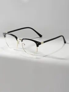Simple Design Metal Frame Square Eyeglasses for Everyday Use, Minimalist Casual Eyeglasses, Stylish Square Frames