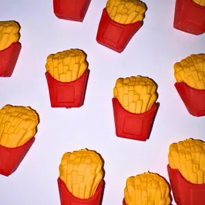 Mini Rubber FF Charm – Cute Kawaii Food Accessory for Crafting, Jewelry Making, Keychains & Gift Bags