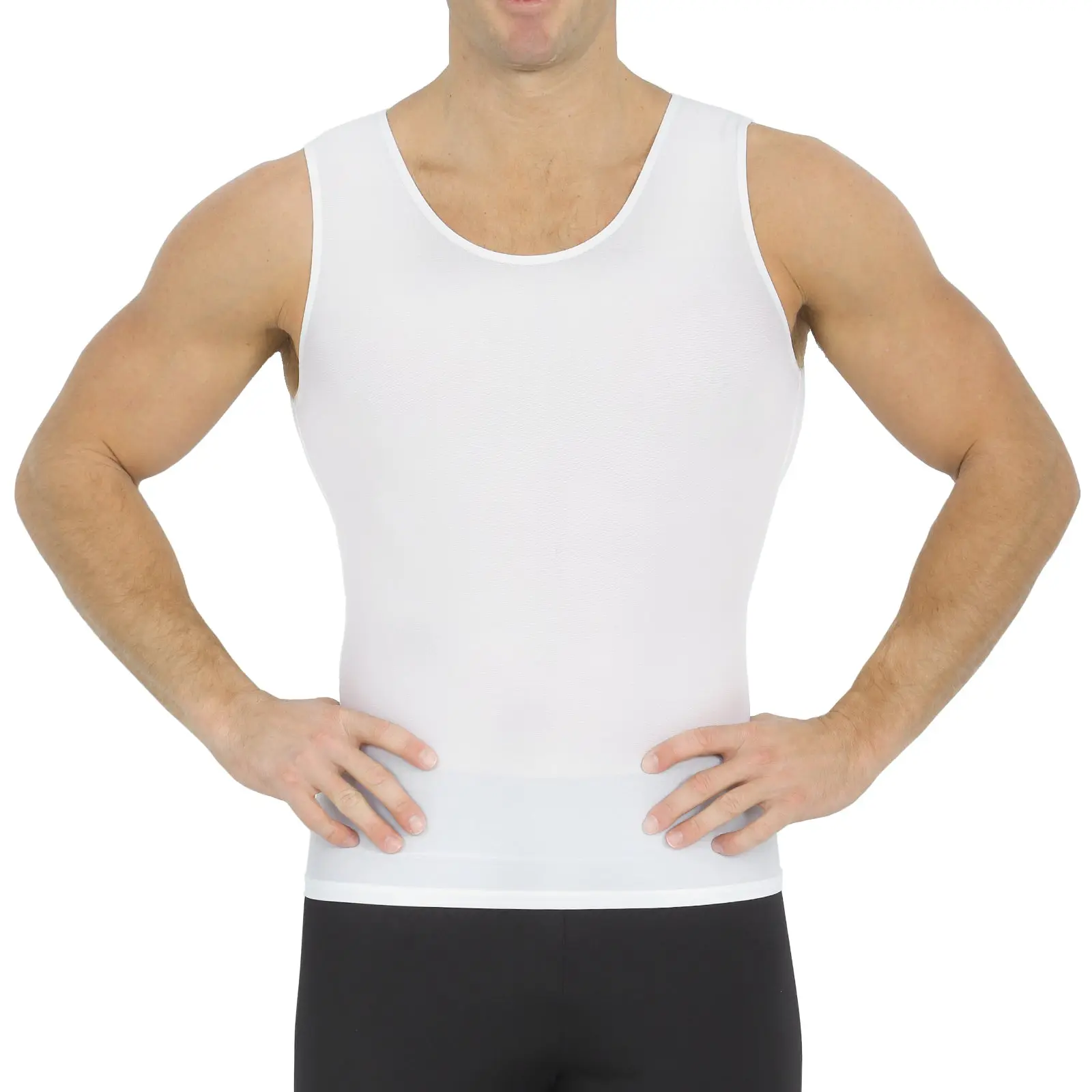 Insta Slim Power Mesh Compression Muscle Tank for Men 180MS0001  - Breathable, Quick-Drying, All-Day Comfort & Targeted Compression - Made in USA - Experience Superior Comfort & Flawless Silhouette!