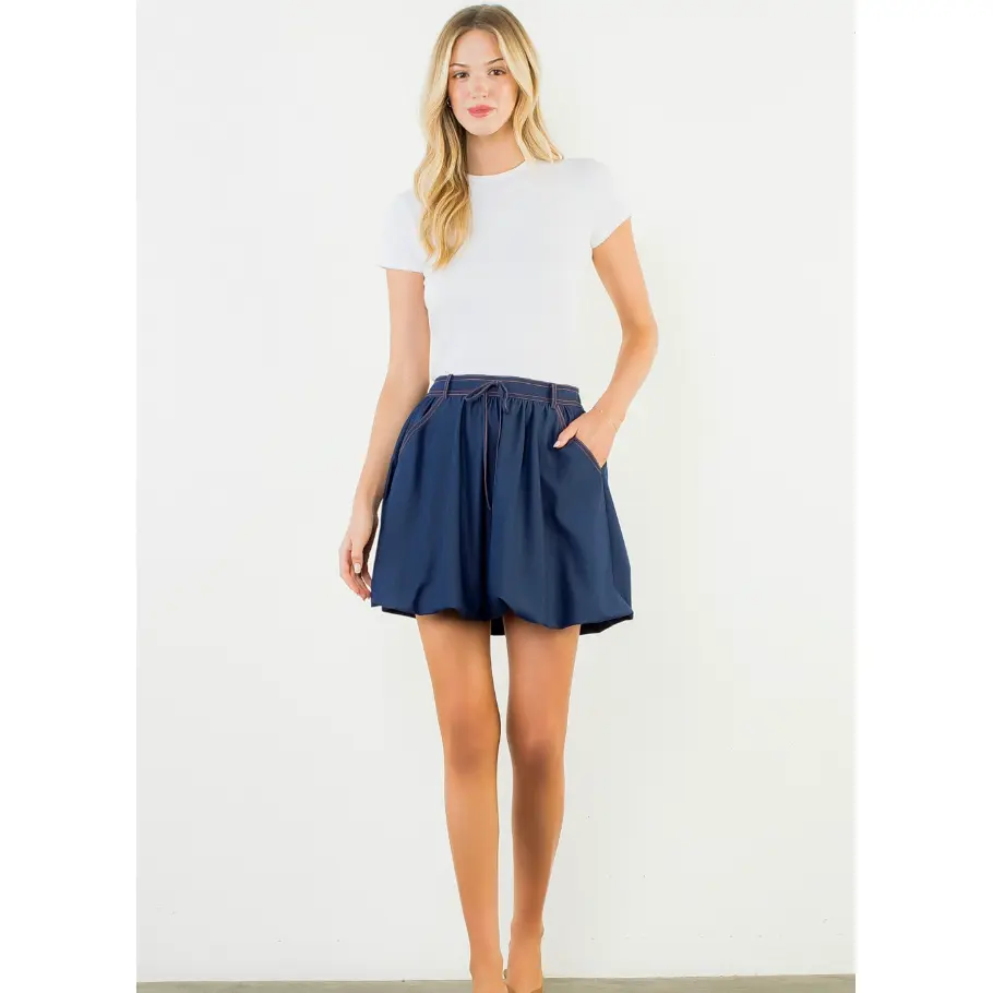 "NAVY DAYS" Mini Bubble Skort