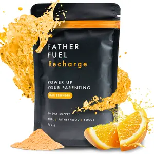 Father Fuel Recharge - Daily Energy & Focus Drink Mix for Men Dad-Crafted Blend with Ginseng L-Theanine Inositol CoQ10 & B-Vitamins 30-Day Supply Steady Fuel No 2pm Crash - Beverage