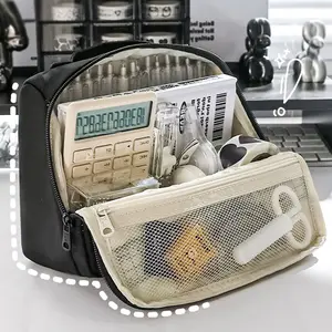 Large Capacity Pen Bag Simple Style Japanese Student Stationery Bag, Essential School Supplies Organizer Pencil Bag