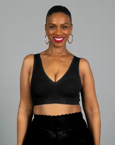 Invisible Edge Double Bonded Mesh Bra with Removable Pads