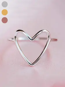 Heart Design Ring, Fashion Heart Rings, Fashion Accessories for Women & Girls, Trendy All-match & Exquisite Jewelry for Birthday Gift