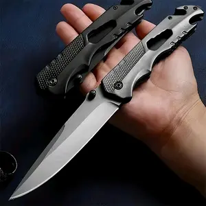 Multi-functional locked portable handle folding fruit knife, ultra sharpness and durability stainless steel pocket knife for home kitchen and outdoor camping BBQ fixed  blade  edc