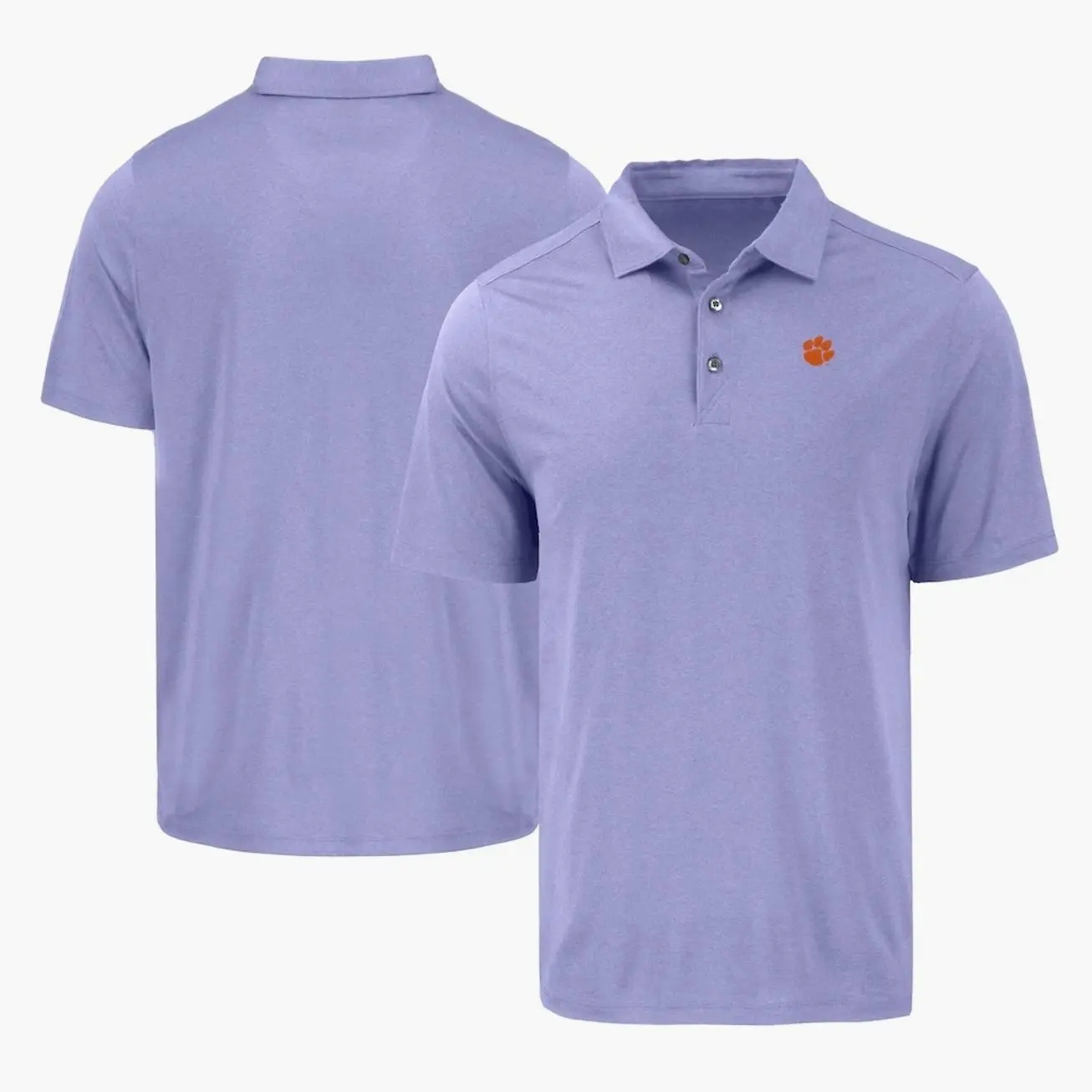 College Clemson Tigers Cutter & Buck Coastline Epic Comfort Eco Recycled Polo - Purple Sleeve Tee, Casual Collared Shirt Boatyard Button-Up Shirt Toile Teddy Polo
