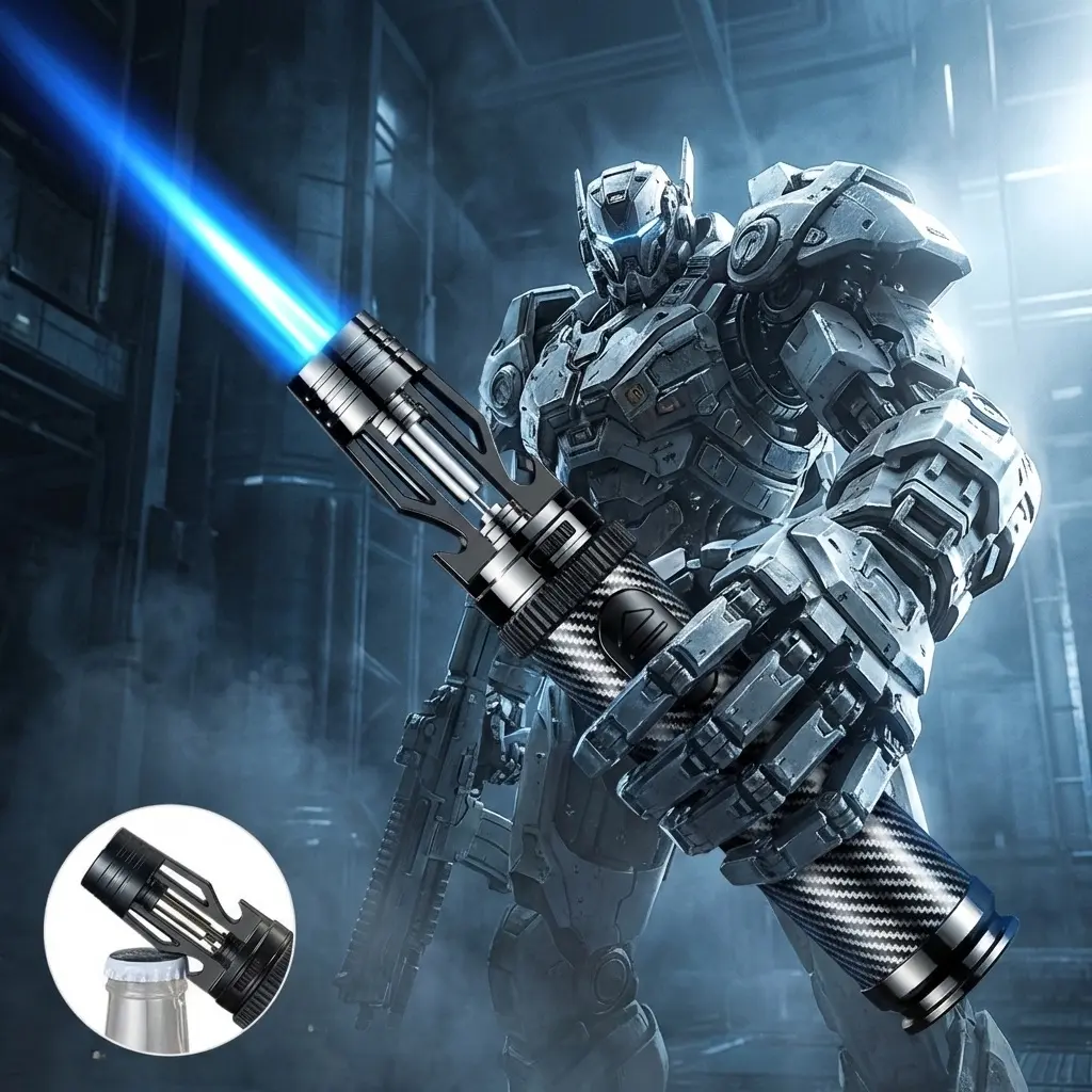 [DealsForYouDays] Metal Windproof Torch Lighter, MetalGas Lighter, Kitchen Baking Flamethrower, Powerful JetButane Gas Welding Gun, Cigar Tool, Suitable For Outdoorlgnition, Barbecue Charcoal, Mosquito Coils AndAromatherapy [No gas tank included]