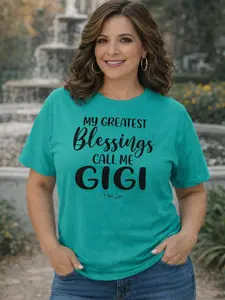 My Greatest Blessings Call Me Gigi - Classic Tee, 100% Cotton, Made in the USA