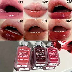 Herorange Fruit Radiant Lip Gloss, Hydrating Matte Finish, Lightweight Moisturizing Glossy Lip Color, Affordable Makeup Liquid Lipstick for Students, Student-Friendly Cosmetics