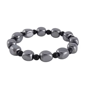 Terahertz and Shungite Beaded Stretch Bracelet 130.00 ctw Christmas Gifts