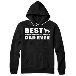 Personalized Best AUSTRALIAN RED HEELER Dad Ever Hoodies, Vintage Style Pullover Hoodie