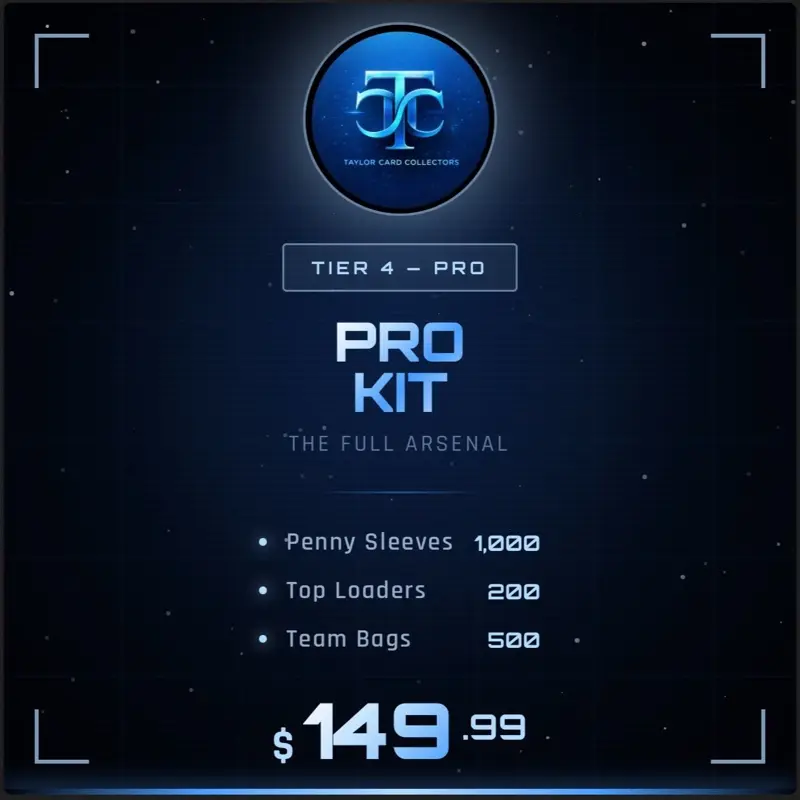 TCC Pro Kit — 1,000 Penny Sleeves, 200 Top Loaders, 500 Team Bags