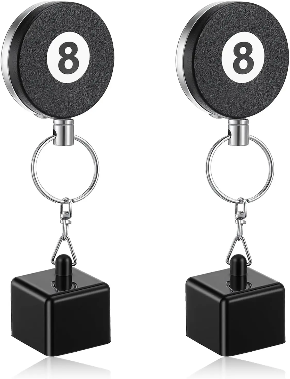 2 Pcs Chalk Holder Pool Billiards - Retractable Cue Chalk Holder Pool with Belt Clip - Snooker Billiards Accessories