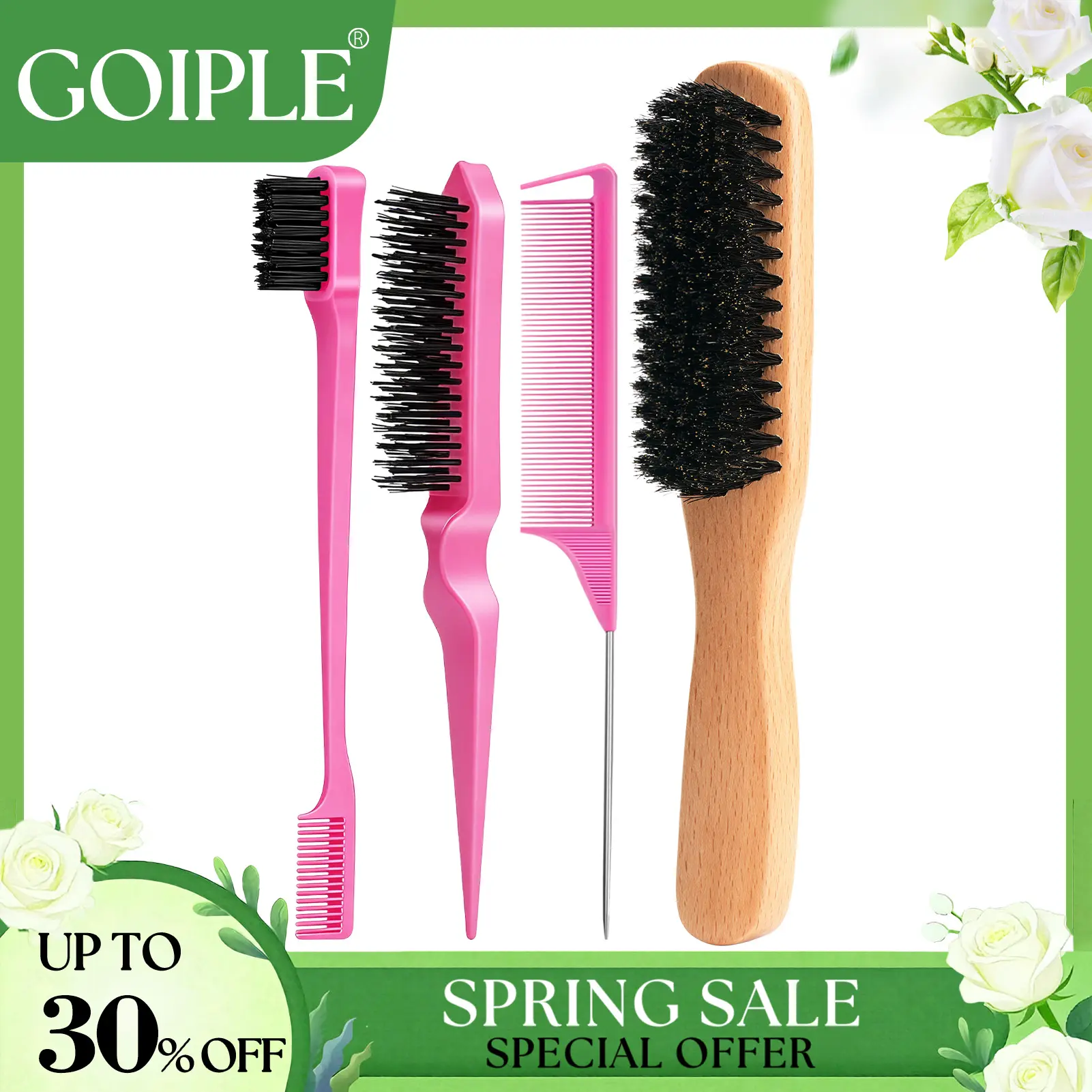 Boar Bristle Brush Kit