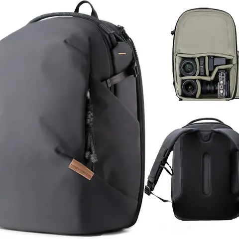 PGYTECH OneGo Lite 16L Water-Resistant Camera Backpack - Photography Tool, Camera Accessories, 2.64 lbs-3.52 lbs Capacity, Fits DSLR/Drones, 3 Lenses, 14" Laptop, Quick Access, Removable Dividers, Tripod Mount, Ergonomic Padded Straps for Travel