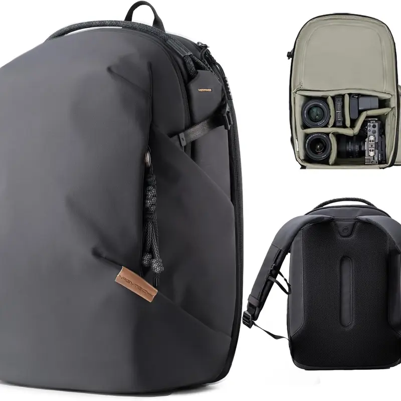 PGYTECH OneGo Lite 16L Water-Resistant Camera Backpack - Photography Tool, Camera Accessories, 2.64 lbs-3.52 lbs Capacity, Fits DSLR/Drones, 3 Lenses, 14" Laptop, Quick Access, Removable Dividers, Tripod Mount, Ergonomic Padded Straps for Travel