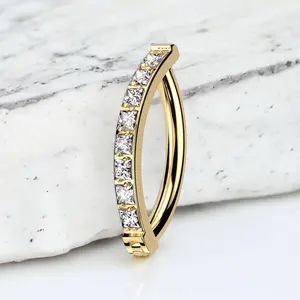 NEW • Titanium Belly Ring Clicker, Simple Dainty Style Minimal Look Belly Piercing Clicker Ring