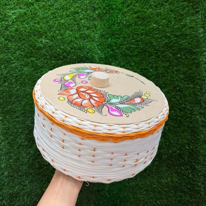 Plaster Tortilla Box 2 kilos color Naranja (Set 1 Piece).