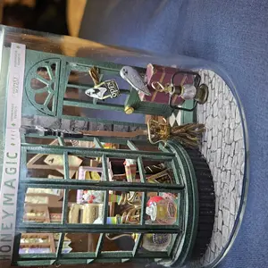 Cuteroom Magic House Kit, Mini Home Set with LED Lights, Creative Bedroom Decor, DIY Wood Model Toy, Miniature Furniture, Perfect Gift for Craft Lovers, Doll House