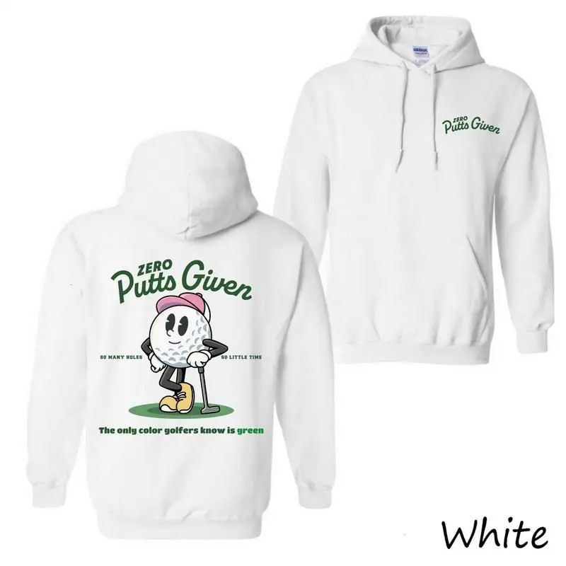 Zero Putts Given 2025 Hoodie, Vintage Golf Graphic Pullover for Men & Women, Funny Retro Sportswear Gift and Cotton Menswear