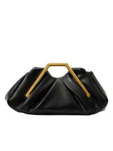 High-Quality Metal Handle Clutch, Elegant Evening Bag, Versatile Cloud Design, Perfect for Women, Parties, Dates, Office Wear
