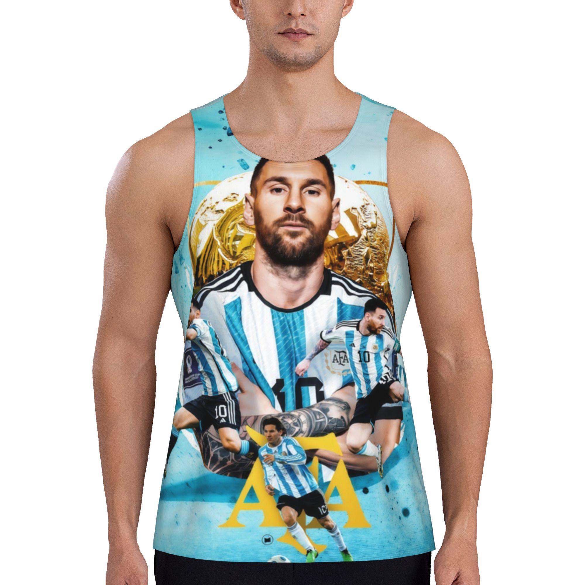 Messi Argentina World Cup Champion All Over Print Fan Sleeveless Top Summer breathable leisure