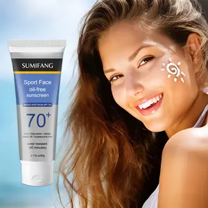 SUMIFANG Sports Facial Sunscreen SPF70+ 60g | Zinc Oxide + Caprylyl Salicylate + Vitamin E – Broad-spectrum UVA/UVB protection, oil-free formula, UV Resistant Waterproof, waterproof and sweatproof for 80 minutes | Non-comedogenic