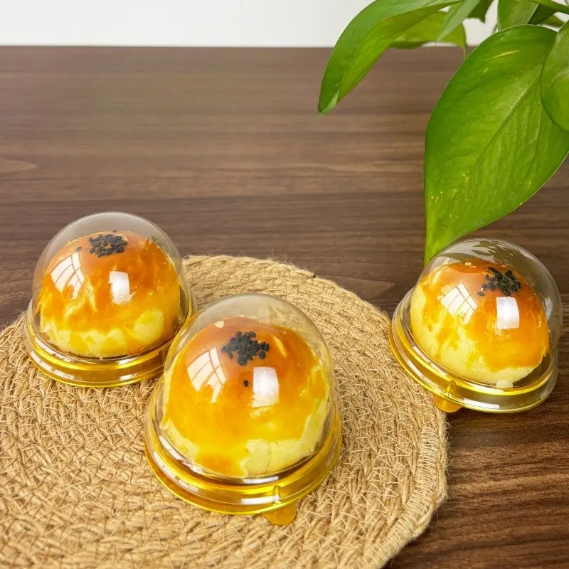 50counts Plastic Cupcake Carriers Bakeware with Clear Lid Baking Accessories Baking Supplies - Disposable Mid-Autumn Festival Mooncake Mold Boxes for Christmas, Halloween, Wedding, and Birthday - Kitchen Organizers and Storage Accessories