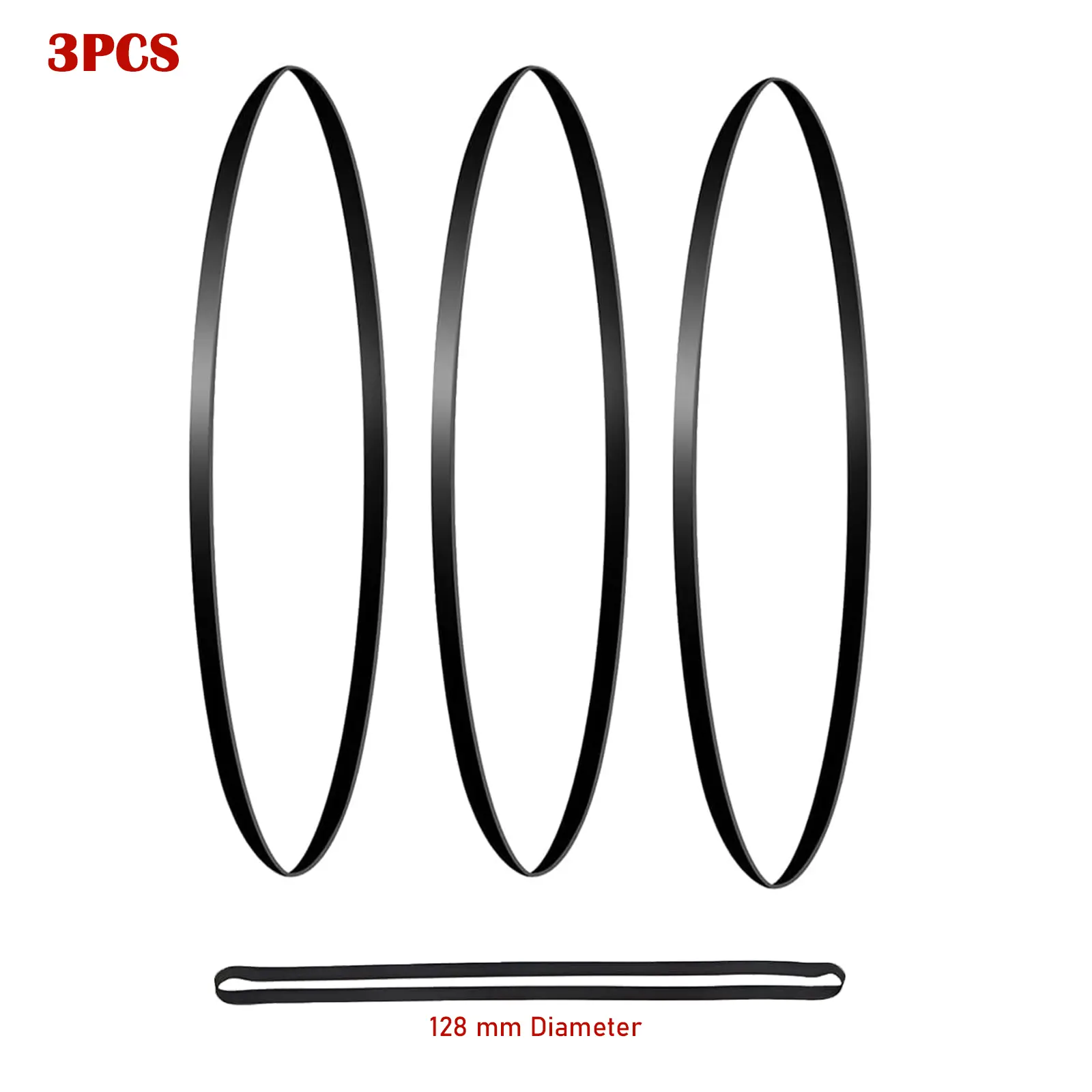 3 Pieces Turntable Belt turntable belts, record player belt,turntable belt replacement，Different Specifications Machine Recorder Rubber Belt for Repair Replacement Maintenance，Folded Length 128mm（3PCS）