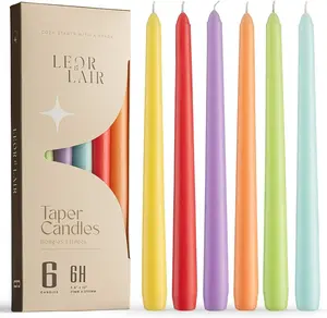 Leor & Lair Spring Taper Candles - 10" Decorative Spring Candle Sticks with 6 Hour Burn Time - Easter Candlesticks for Easter Decor, Summer, Birthday Party & Celebrations