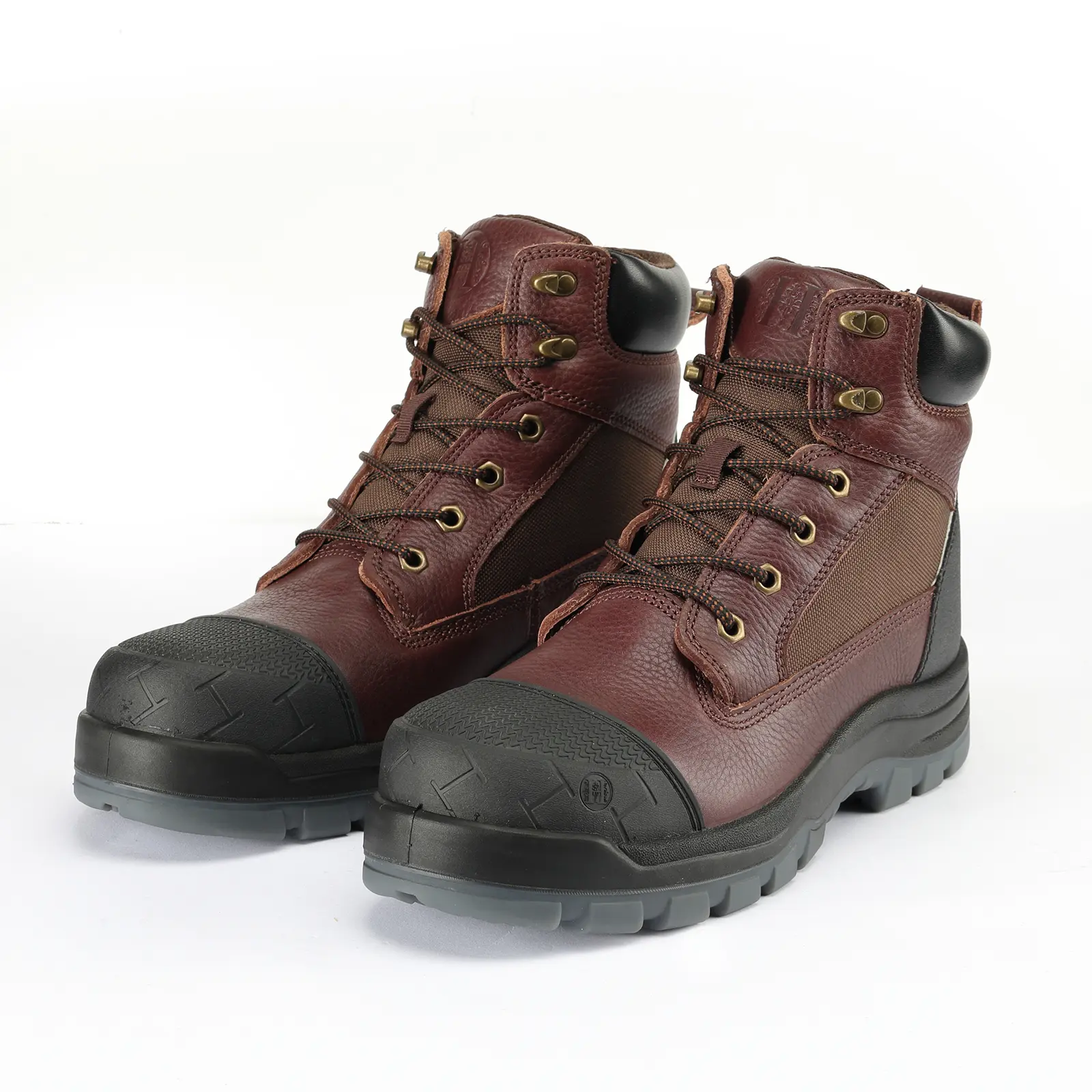 HANDPOINT 81N03 Men's 6" Composite Toe Work Boots, Waterproof Full Grain Leather Safety Boots, Slip Resistant, Puncture Resistant Kevlar Midsole, Anti-Static Boots for Construction, Warehouse & Industrial Work