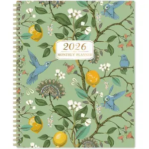 2026 Monthly Planner - 2026 Planner, JAN 2026 - DEC 2026, 2026 Monthly Planners 9" x 11" with Colorful Tabs, 12-Month Planner/Calendar with Contacts & Passwords &Thick Paper - Bird