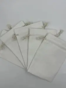 25pcs Cotton Linen Drawstring Gift Bags, Eco-Friendly Reusable, Plain Design, Ideal for Jewelry, Scented Gifts, Handmade Crafts