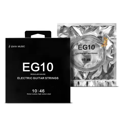 Enya Music EG10 Anti-Rust Electric Guitar Strings Pack, 10-46 Regular Gauge, Nickel-Coated High-Carbon Steel, Hexagon Core, 6-String Set #backtoschool