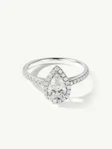 "Timeless Accord" GI Certified 1 Carat Pear Shape Lab Grown Diamond Engagement Ring for Women Anniversary Promise Wedding Ring in 14K Solid Gold (1.42 Ct. Tw)