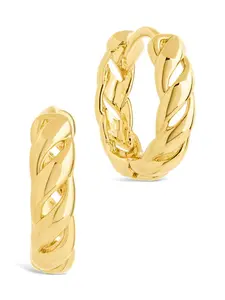 Aurelia Polished Hollow Twisted Hoop