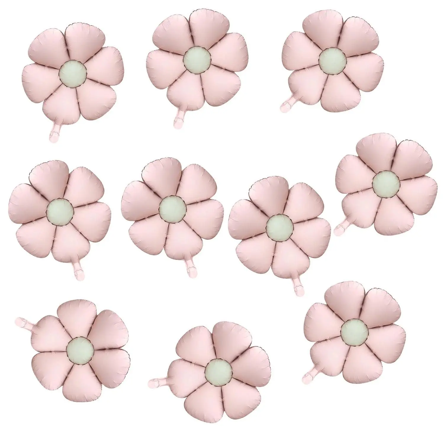 10Pcs Daisy Mylar Balloons Pink Daisy Flower Foil Balloons For Birthday Wedding Bby Shower Hippie Boho Girl Daisy Party Decorations Supplies