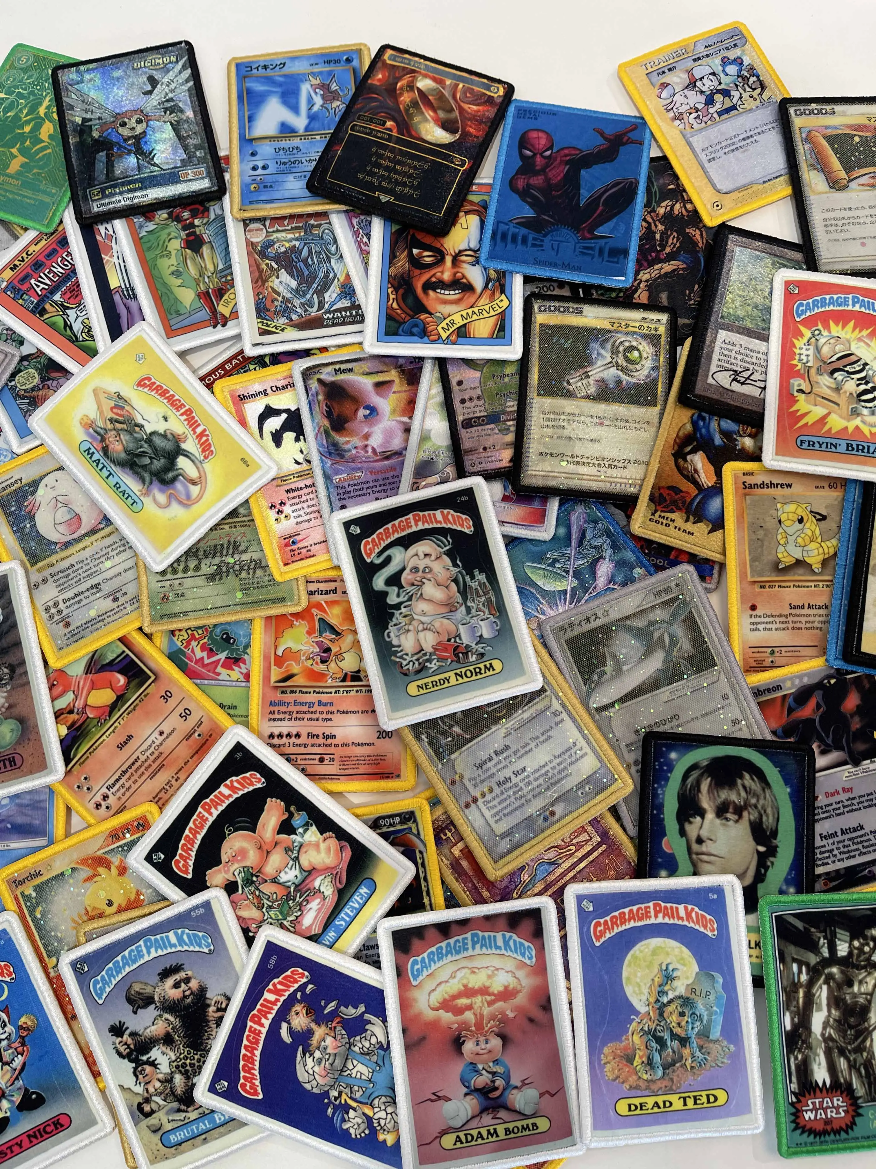1 Single Trading Card Patch -You Choose Any Card Patch - Iron On Patches, Featuring Various Characters and Designs