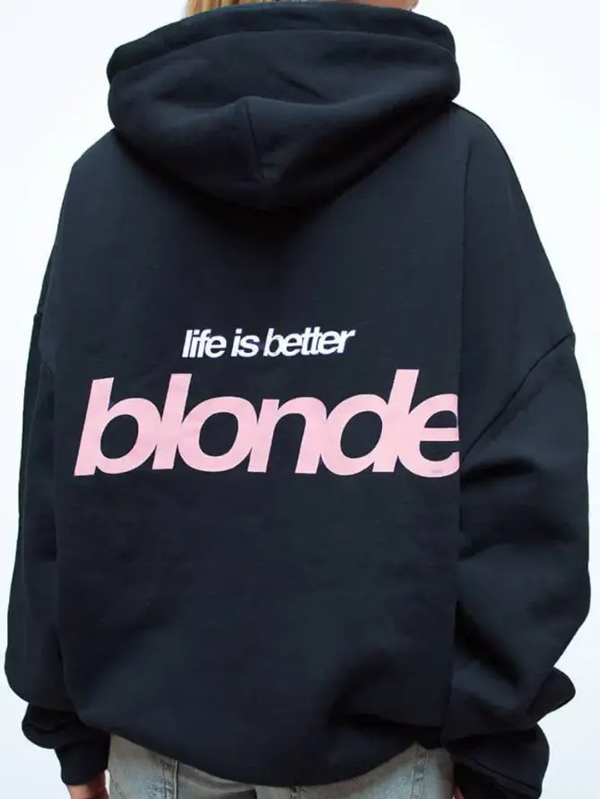 2-Sided Life Is Better Blonde Graphic Hoodie, Funny Blonde Quote, Trendy Coquette Aesthetic, Gift for Her Version 2