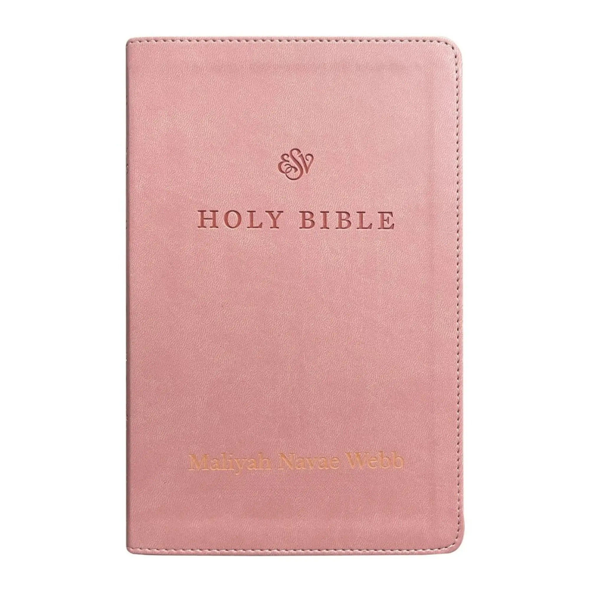 Custom ESV Pink Standard Size Premium Holy Bible Small Print - Tiktok