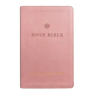 Custom ESV Pink Standard Size Premium Holy Bible Small Print - Tiktok