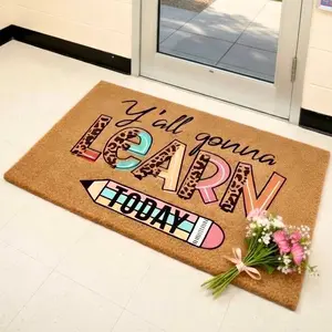 Y'all Gonna Learn Today Doormat, Teacher Classroom Door Mat, Teacher Decor, Back to School Gift for Teacher Gift Idea Funny Classroom Decor