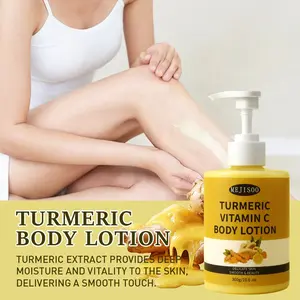 Mejisoo Turmeric Vitamin C Body Lotion, Body Care, Moisturizer, Gentle Brightening, Improves Rough Skin, Moisturizes, Tightens, Hydrates, Smooths, Suitable for All Skin Types