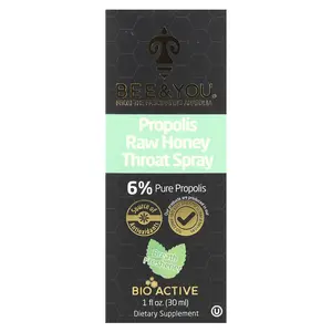 Bee & You Propolis Raw Honey Throat Spray , 1 fl oz (30 ml)