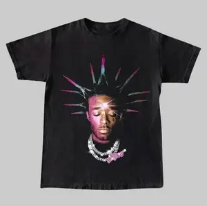 Lil Uzi Inspired Vintage Graphic T-shirt Heavy Cotton 90s Big Face Hiphop Vibes Oversized Fit 100% U.S. Cotton Tee - Menswear Crewneck Tshirt